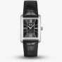 BOSS Mens Principle Rectangle Dial Black Leather Strap Watch 1514277