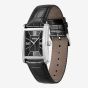 BOSS Mens Principle Rectangle Dial Black Leather Strap Watch 1514277