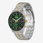 BOSS Mens Tourmaster Two Tone Green Dial Chronograph Watch 1514287