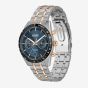 BOSS Mens Tourmaster Two Tone Blue Dial Chronograph Watch 1514288