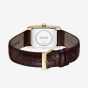 BOSS Mens Principle Gold Tone Brown Leather Strap Watch 1514300