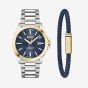 BOSS Mens Strike Blue Dial Watch & Bracelet Gift Set 1570191