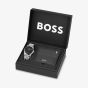 BOSS Mens Principle Black Dial Bracelet Watch & Iconic Black Card Holder Wallet Gift Set 1570204