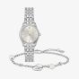 BOSS Ladies Graceful Mina Silver Dial Two Tone Bracelet Watch and Heart Bracelet Gift Set 1570210