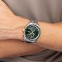BOSS Mens Grand Prix Two Tone Chronograph Green Dial Bracelet Watch 1514345