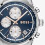 BOSS Mens Grand Prix Chronograph Blue Dial Bracelet Watch 1514360