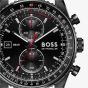 BOSS Mens Skytraveller Chronograph Black Dial Mesh Bracelet Watch 1514348