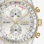 BOSS Mens Skytraveller Two Tone Chronograph Silver Dial Bracelet Watch 1514350