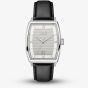 BOSS Mens Principle Arc Silver Dial Leather Strap Watch 1514351