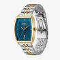 BOSS Mens Principle Arc Two Tone Blue Dial Bracelet Watch 1514354