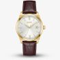 BOSS Mens Langford Silver Dial Leather Strap Watch 1514357