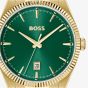 BOSS Mens Cheswick Golden Green Dial Bracelet Watch 1514355