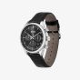 BOSS Mens Gregor Chronograph Black Dial Leather Strap Watch 1514049