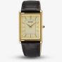 Seiko Mens Classic Gold Dial Brown Leather Strap Watch SWR106P1