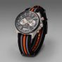 Seiko Mens Grey & Orange Chronograph Nylon Strap Watch SSB403P1