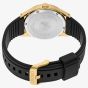 Seiko Mens Gold Plated Black Silicone Strap Watch SUR560P1