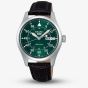 Seiko 5 Kelly Green 'Flieger' Suit Style  Green Dial Brown Leather Strap  Watch SRPJ89K1