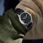Seiko Mens 5 Sports Blue Dial Leather Strap Watch SRPG39K1