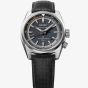 Seiko Mens Prospex 'Heritage Motoring' Countdown Speedtimer Petrol Blue Dial Leather Strap Watch HBC004J1