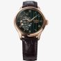 Seiko Mens Presage Japanese Zen Gardens Green Dial Leather Strap Watch  HCB007J1