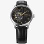 Seiko Mens Presage Japanese Zen Gardens Black Dial Leather Strap Watch HCB008J1