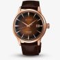Seiko Mens Presage Cocktail Time 'Manhattan' Brown Dial Leather Strap Watch SRPB46J1