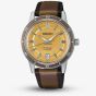 Seiko Presage Style 60s Golden Yellow Dial Leather Strap Watch SRPL75J1