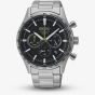 Seiko Conceptual Stainless Steel Black Dial Chornograph Watch SSB413P1