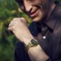 Seiko Mens Limited Edition Presage Classic x Tradman's Bonsai Matsuba-iro Green Dial Golden Bracelet Watch HCC009J1