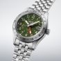 Seiko Mens 5 Sports Field GMT Green Dial Bracelet Watch HDB001K1