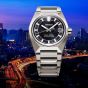 Seiko Mens King Seiko 'Tokyo Highway'  Black Dial Titanium Bracelet Watch HKF003J1