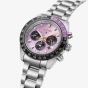 Seiko Mens Limited Edition Prospex Speedtimer 145th Anniversary Solar Chronograph Purple Dial Bracelet Watch HBJ005P1