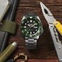 Seiko Mens 5 Sports Automatic Green Bracelet Watch SRPD63K1