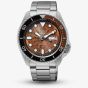 Seiko Mens 5 Sports SKX Skeleton Style Orange Dial Watch SRPJ47K1