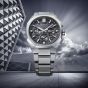 Seiko Mens Astron Tesselate GPS Solar Black Dial Titanium Bracelet Watch HAB002J1