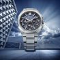 Seiko Mens Astron Tesselate GPS Solar Blue Dial Titanium Bracelet Watch HAB001J1