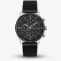 Police Mens Barter Black Leather Strap Watch PEWJF2195040