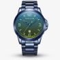 Police Mens Cliff Matt Blue Stainless Steel Bracelet Watch PEWJH2194503
