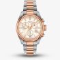 Tissot Ladies PR100 Rose Gold Plated White Mother of Pearl Chronograph Dial Watch T150.217.22.111.00