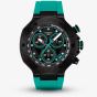 Tissot Mens T-Race Black Chronograph Green Rubber Strap Watch T141.417.37.051.01