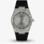 Tissot Mens PRX Damascus Steel Black Leather Strap Watch T137.807.96.081.00