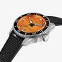 Tissot Mens Seastar 2000 44mm Orange Dial Rubber Strap Watch T120.907.17.281.00