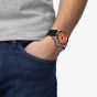 Tissot Mens Seastar 2000 44mm Orange Dial Rubber Strap Watch T120.907.17.281.00