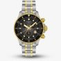 Tissot Mens Seastar Two Tone Chronograph Black Dial Watch T120.217.22.061.00