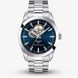 Tissot Mens Gentleman Open Heart Skeleton Blue Bracelet Watch T127.407.11.041.01