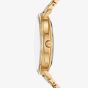 Michael Kors Ladies Pyper Gold Tone Black Dial Watch MK4916