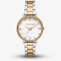 Michael Kors Ladies Pyper Two Tone White Dial Watch MK4918