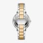 Michael Kors Ladies Pyper Two Tone White Dial Watch MK4918