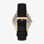 Michael Kors Ladies Slim Runway Black Leather Strap Watch MK7553