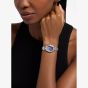 Michael Kors Ladies Petite Chelsea Pavé Blue Dial Silver - Tone Bracelet Watch MK7621